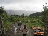 El campo de Javier, donde está construyendo una cabaña y planea abrir un camping.
